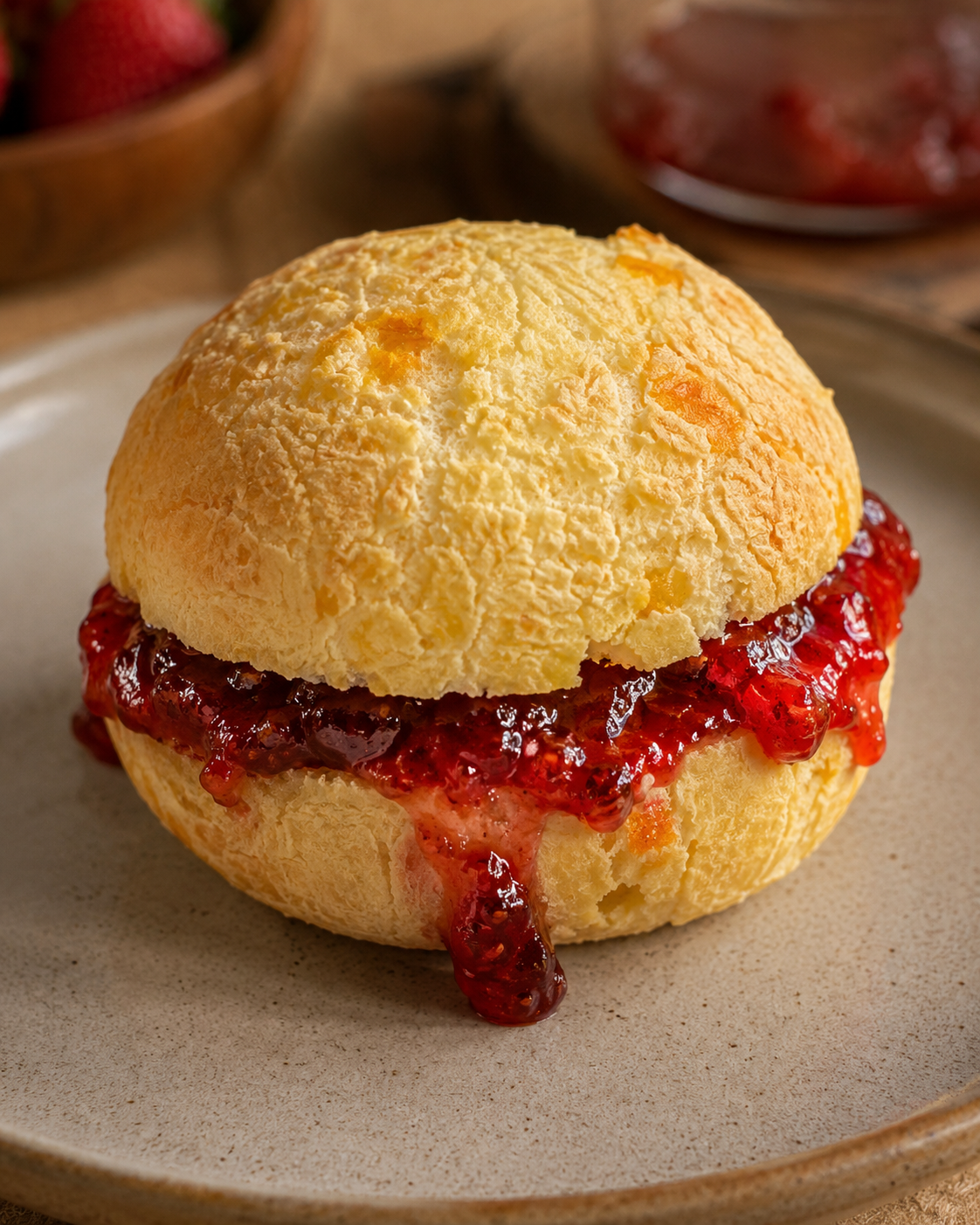 Cheese Bread with Jam